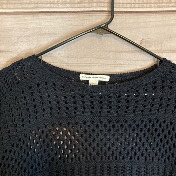 Autumn Cashmere Black Tassel Crew Neck Sweater - Picture 8 of 11